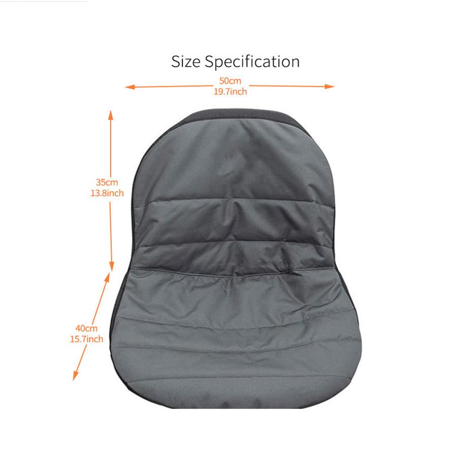 35×40×50cm Black& Grey Lawn Mower Tractor Seat Cover Padded Protector Waterproof