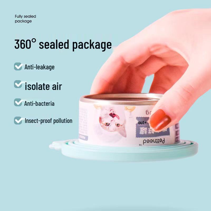 Tampa Universal de Silicone para Conservação de Comida de Animal de Estimação