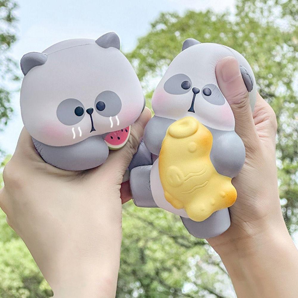 Kneading PVC Panda Squeeze Toys Elastic Animal Panda Fidgeting Toys Birthday Kids Gift