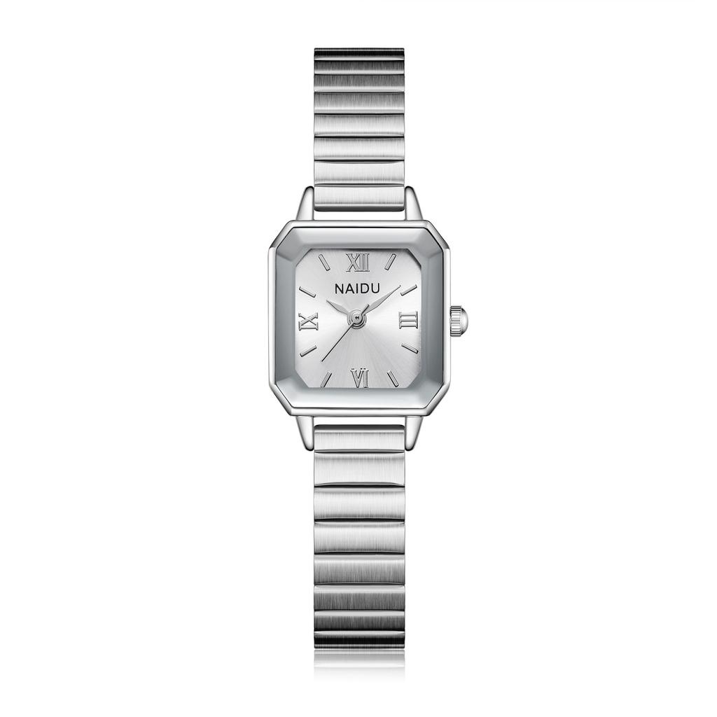 Square Alloy Steel Strap Track Watch Quartz Watch Fashion Casual Drainage Watch