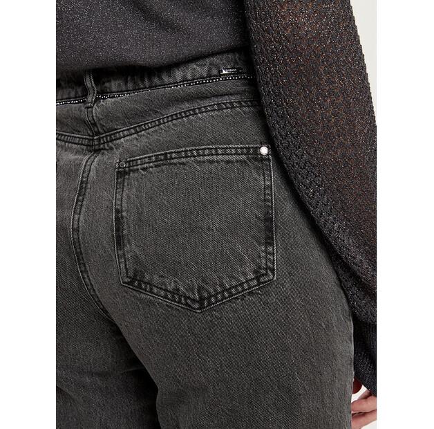 Morgan Jeans 242-PSTRASS Gray Mom Fit