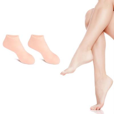 Sucoco βαμβακερές κάλτσες ενυδάτωσης ποδιών από σιλικόνη, φροντίδα ποδιών, χρώμα σάρκας, 1 τεμάχιο, 2 τεμάχια
