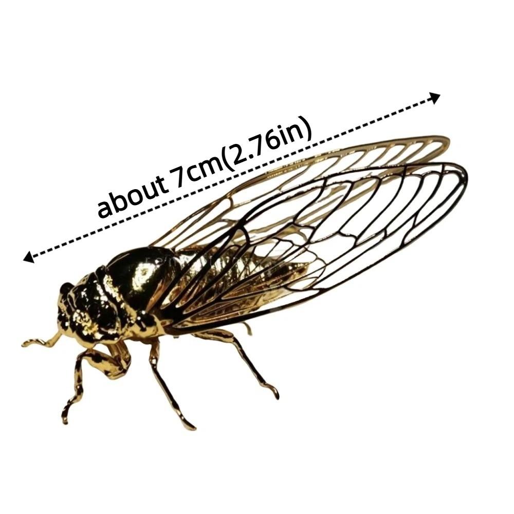 Exquisite Zink-Zinklegierung Tierstatue Mini Vintage Insektenskulptur Kreative Zikadenfigur Teeverkostung