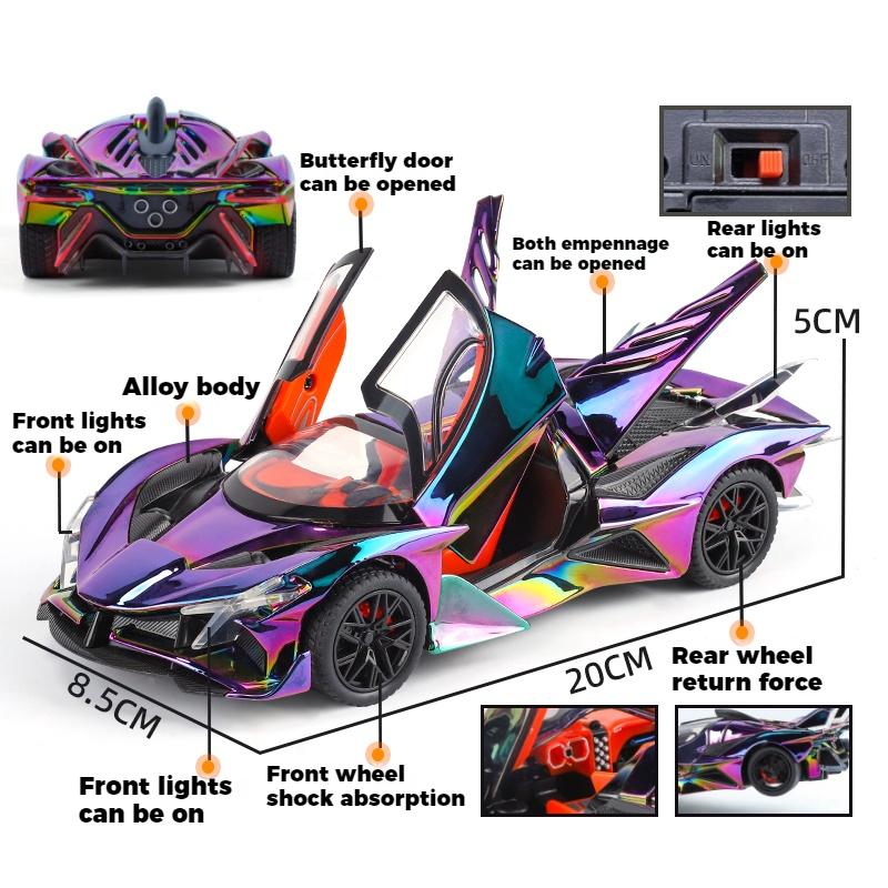 1:24 Apollo Projekt EVO Galvanisiert Supercar Diecast Modellauto Legierung Miniauto Mini GT Klassische Liebe Valentinstagsgeschenk Für Jungen