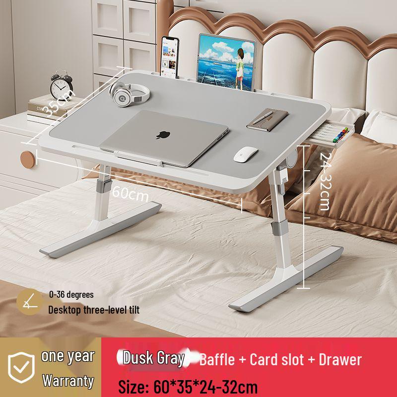 Adjustable Student Writing Table with Mobile Bracket for Bedroom or Dormitory