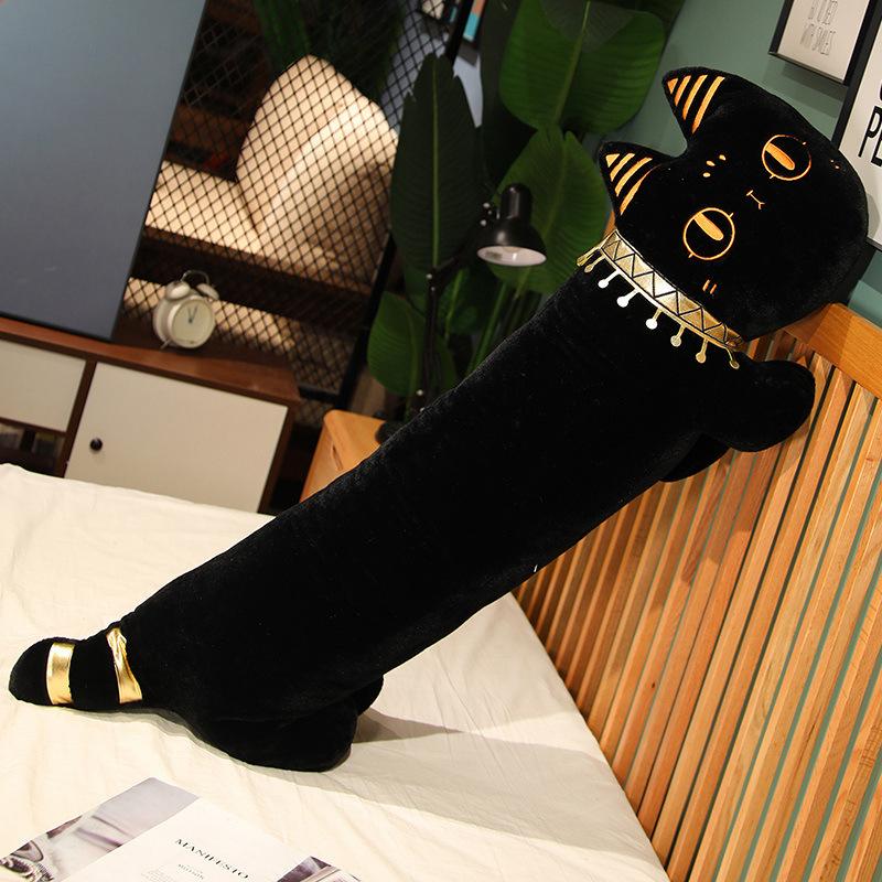 

Мультяшна Єгипетська Кішка Подушка-Плед Плюшева Іграшка Лялька Чорна Кішка Лялька Дівчина Спляча Нога Довга Подушка-Плед 65cm（0.55kg） чорний