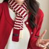 Harajuku Lange Schmale Schals Y2K Stil Gestrickter Nackenschutz Einfacher Gestreifter Schal Outdoor