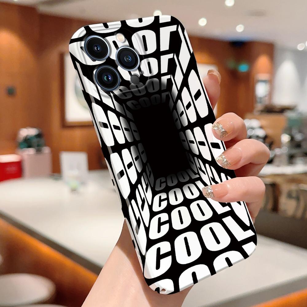 For iPhone 16 15 Samsung S23 S22 A13 A23 A52 A33 Huawei Honor Xiaomi Redmi OPPO Vivo Creative English Word Design Hard Full Camera Protect Case