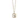 Love Square Necklace Female, Light Luxury Versatile High Sense Of Gradual Change Fritillary Pendant Collarbone Chain