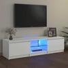 Vidaxl TV Cabinet with LED Lighting, White, 140 X 40 X 35.5 Cm