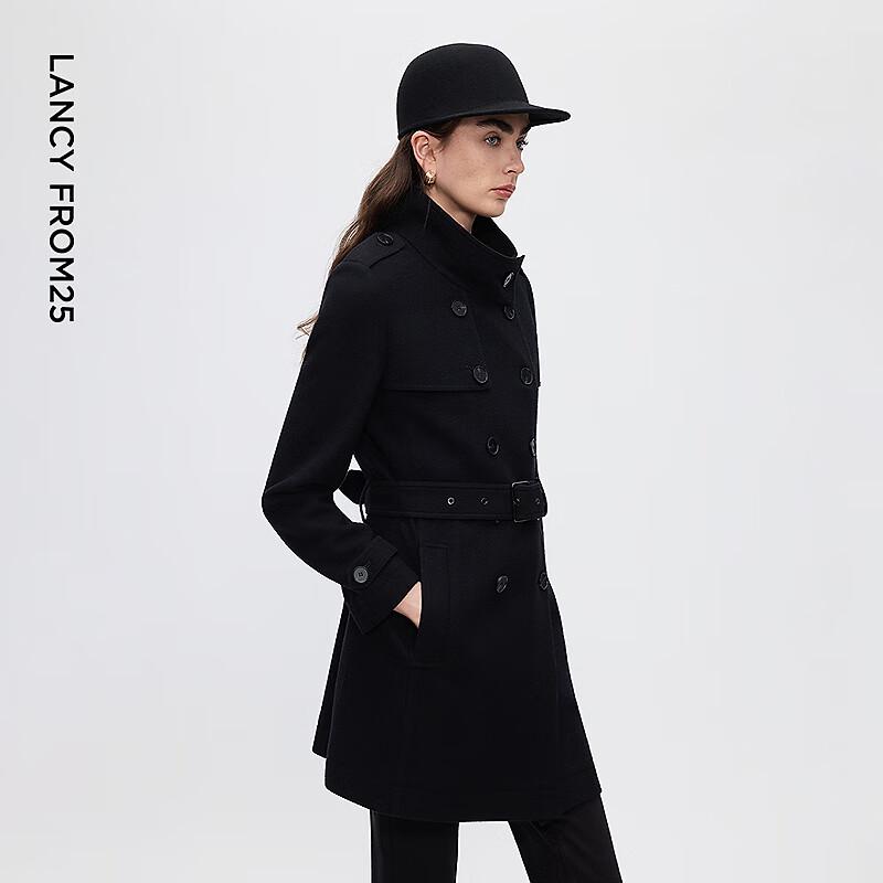 Langzi Retro Wool Blend Double-Breasted Overcoat