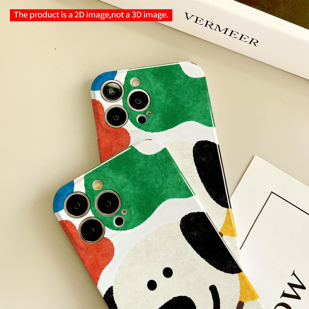 Colorful Dog Pattern Phone Case All inclusive film hard phone case, compatible with iPhone 18 Pro Max 17 16 15 14 13 12 11