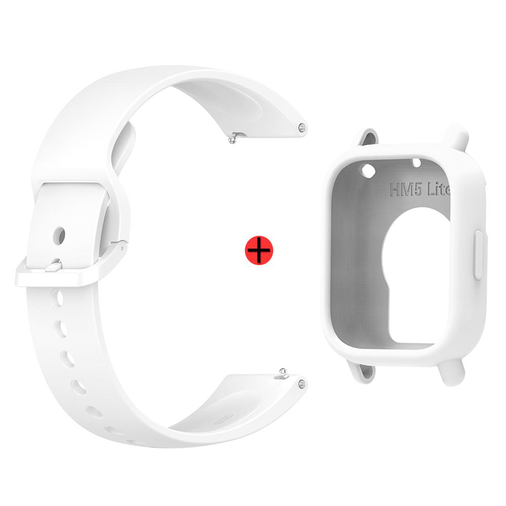 Pro Redmi Watch 5 Lite Silikonový řemínek k hodinkám + Pouzdro Sportovní pásek Spona stejné barvy Náhradní náramek pro Redmi Watch 5 Lite