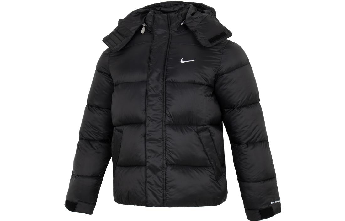 Nike Puffer Jackets Men s Black Hooded Thickened Padded Puffer Jacket DQ4921-010 XXL