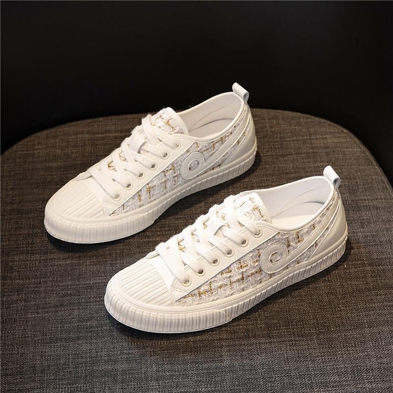 

Leather casual women s shoes spring 2025 new Korean version versatile sports little white shoes women s summer flat bottom shallow mouth women s sho 40 бежевый