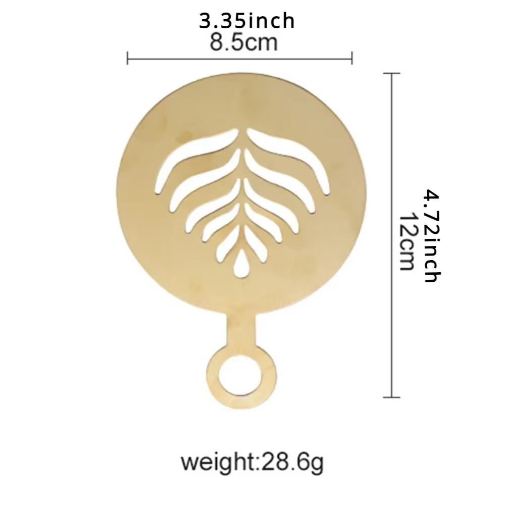 Stainless Steel Coffee Stencil Latte Cappuccino Decorating Stencils Cake Cookie Spray Paint Art Baking Mold For Barista Template