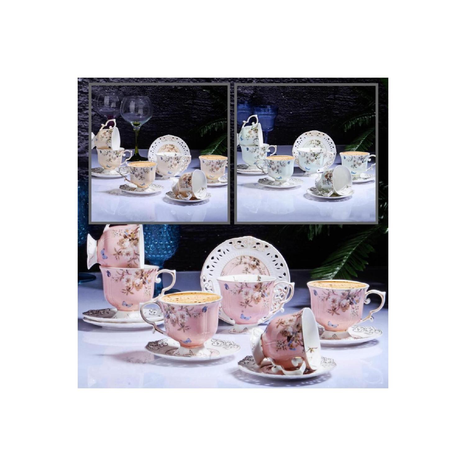 

4208 Zjn-08 Фарфоровый набор Nescafe из 6 предметов (цветок) белый