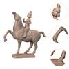 Ceramic Horse Riding Figurine Character Ornament Bookshelf Figurines for Housewarming Gift Study
