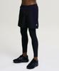 Leijibi [2Pack] Compact Light 2-In-1 Water Leggings Rash Guard Shorts Layered Long Pants W (Type B)