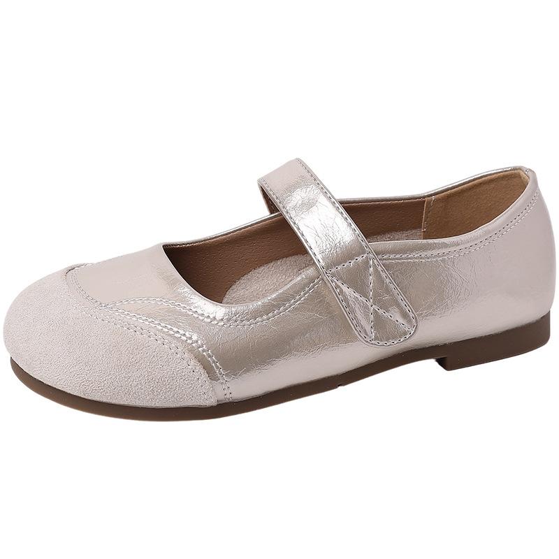 Versatile Casual Shallow Mouth Single Shoes Women's New Summer Retro Fashion Fairy Style with Skirt Velcro Mary Jane Shoes