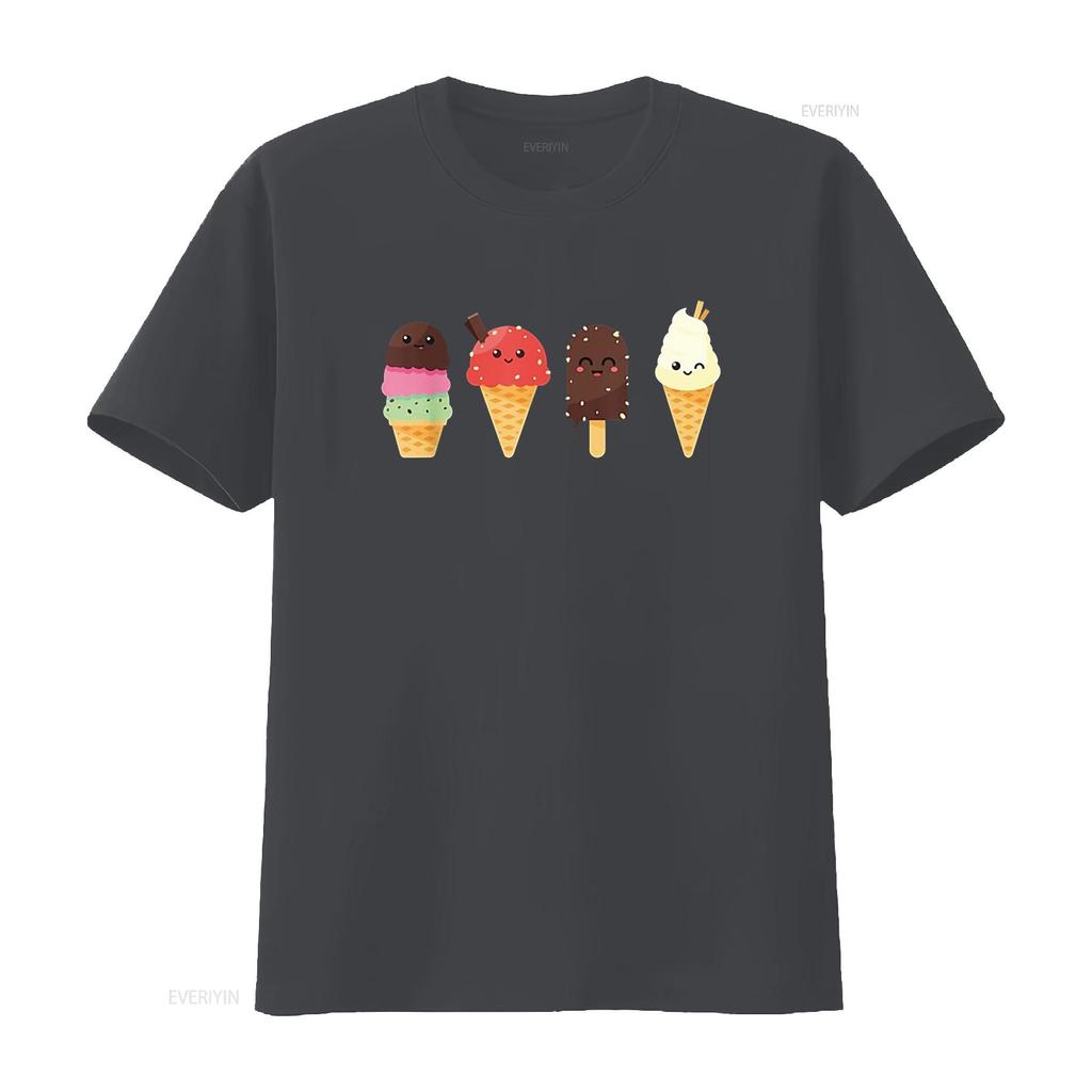 Ice Cream Lover T Shirt for Summer vintage Washed streetwear Versatile graphic Top For Everyday Wear Casual fashion Unisex