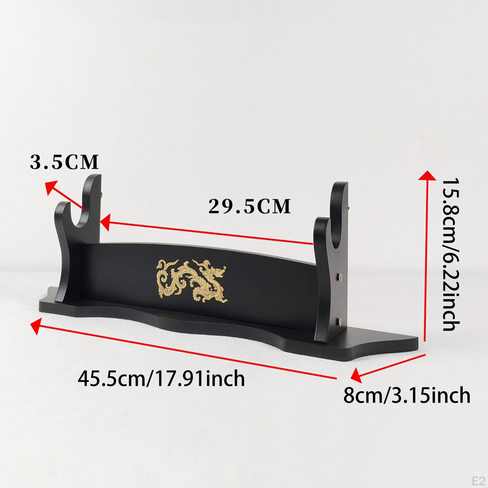 BiJun Zwaard Stand Katana Houder, Samurai Zwaard Stand Display Stand Katana Stand Samurai Zwaard Houder Stand Rack Display Wandmontage Haak voor Katana Wakizashi Tanto Ondersteuning Alle Zwaarden