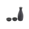Tableware East Sake Set, Iron Glaze, 1 Sake Bottle and 2 Sake Cups, Gift Boxed, Pair Set, Tableware Set, Gift