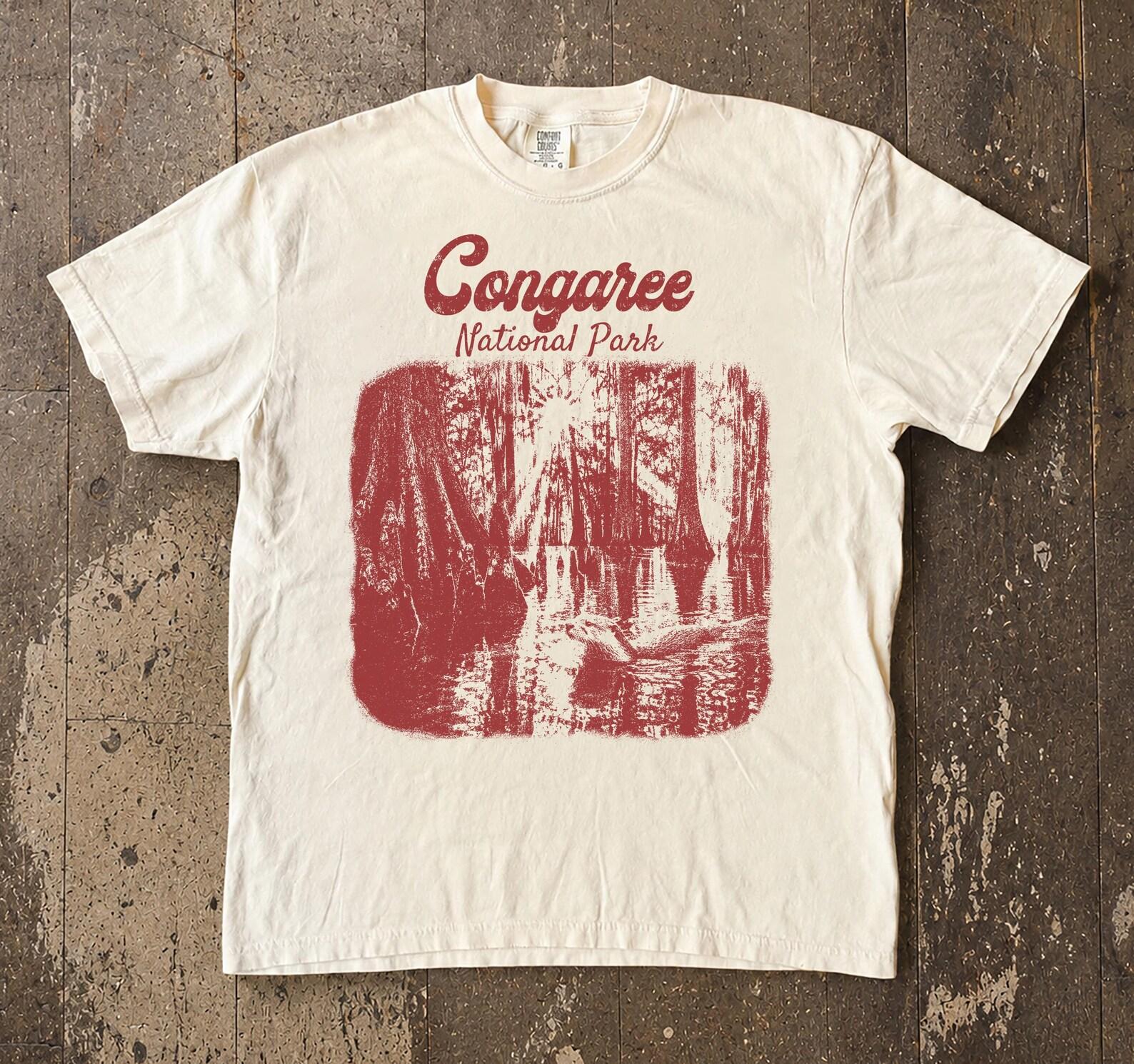 Vintage Congaree National Park Swamp Graphic Tee, Retro 90s Nature Lovers Shirt 4XL