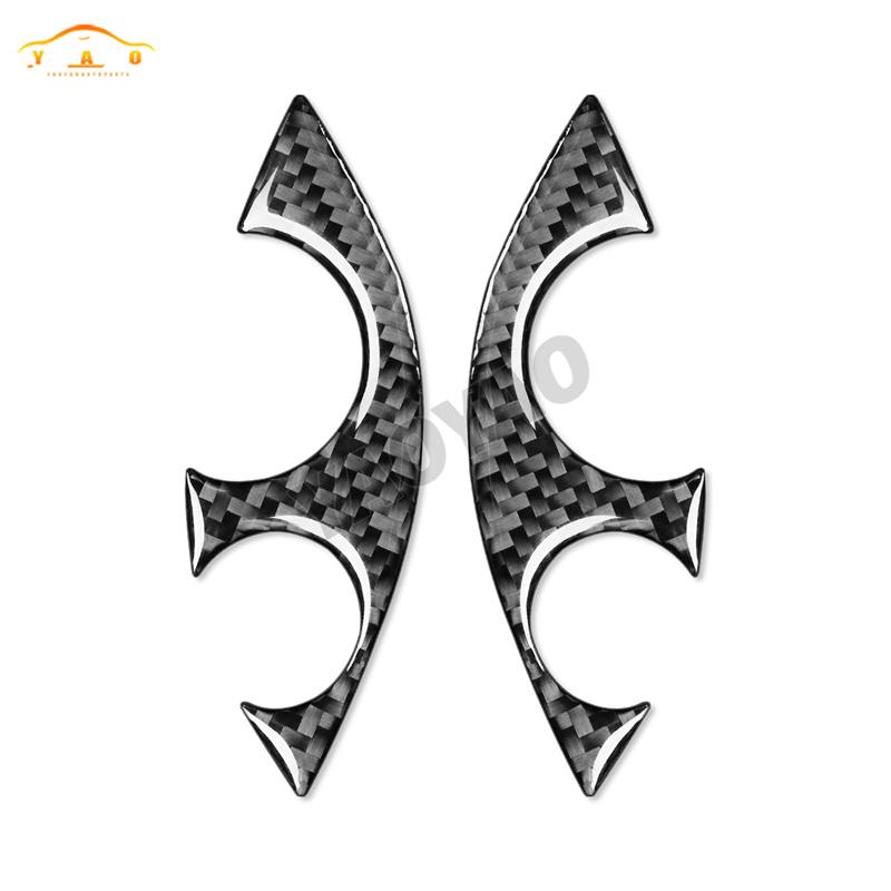 Car Sticker For Benz Smart 453 Fortwo 2016- Carbon Fiber Steering Wheel Decoration Cover Trim Car Accessories