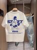Summer 100% Cotton Men's White T Shirt Trendy Pattern Printing Soft Breathable Fabric Suitable Daily Commuting Fashionable Item