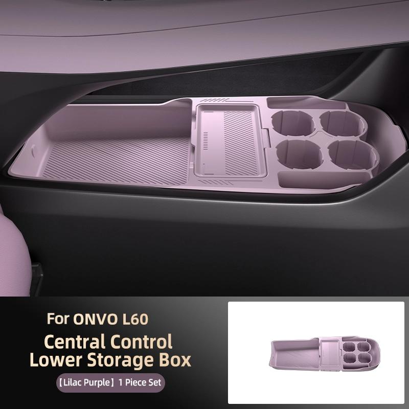 For ONVO L60 Silicone Storage Box Center Console Under Layer Modification Special Car Interior Accessories Organizer