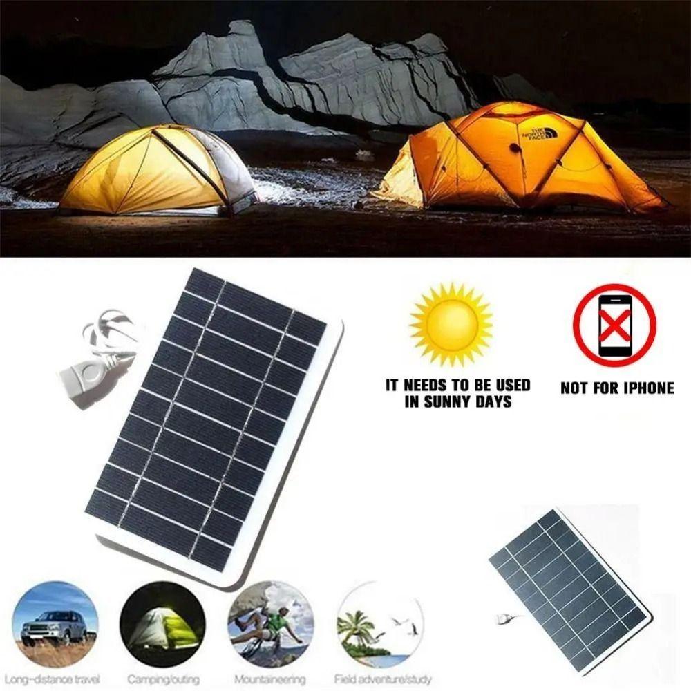 5V 2W USB Solar Charger Panel with USB Output Outdoor Solar Charger  Electric Fan