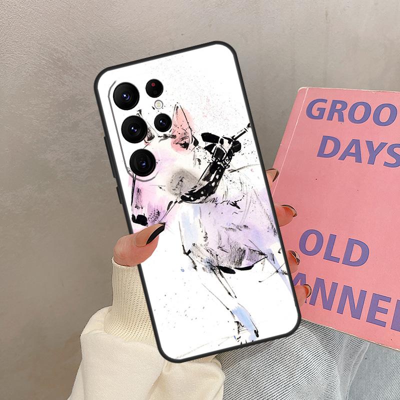 English Bull Terrier Dog Case For Samsung Galaxy S24 Ultra S20 S21 S22 S23 S25 Ultra S9 S10 Plus S25 FE Cover Coque