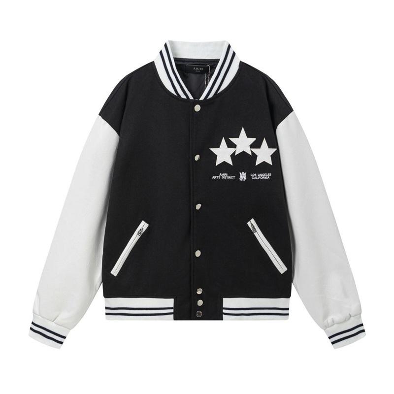 AMIRI Embroidered Casual American Baseball Jacket for Men