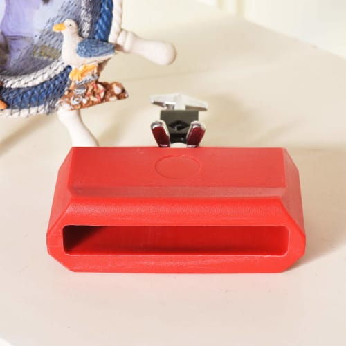 Jam Block, Plastic Musical Instrument Percussion Block, Latin Drum Instrument, Red