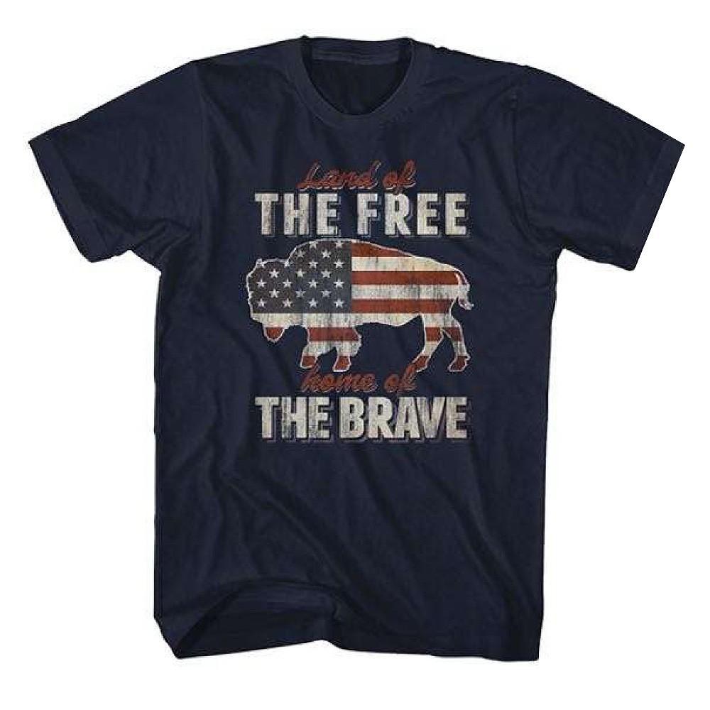 USA Patriotic Land Of The Free Home Of The Brave Men s T Shirt L