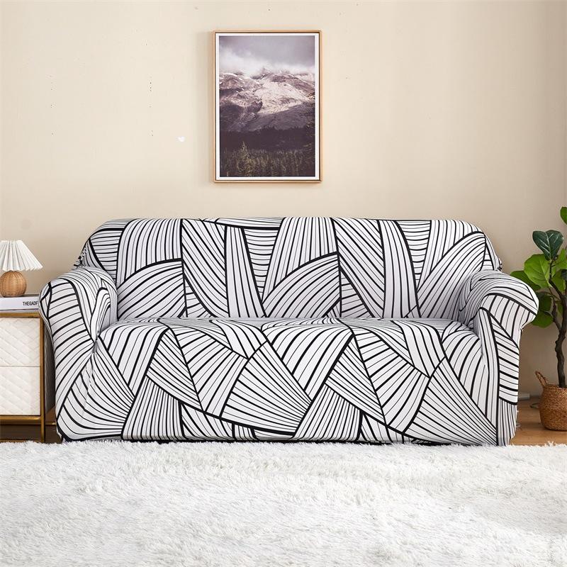Stretch Milk Silk Printed All Inclusive Universal Sofa Cover Sofa Cover