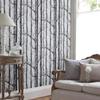 Birch Tree Peel and Stick Wallpaper Black White Self Adhesive Wallpaper Removable Contact Paper for Bedroom Living Room Decor