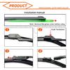 Auto Car Wipers 3PCS, 26"+18"+13" Front And Rear Replacement for Alfa Romeo Stelvio Tipo 949 SUV 2017-2020, Windshield Wiper Blades Original