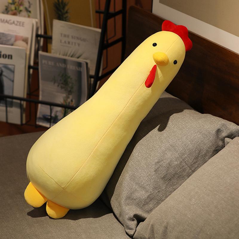 Cute Chubby Chick Doll Plush Toy Hen Throw Pillow Girl Sleeping Leg Long Pillow Children's Rag Doll