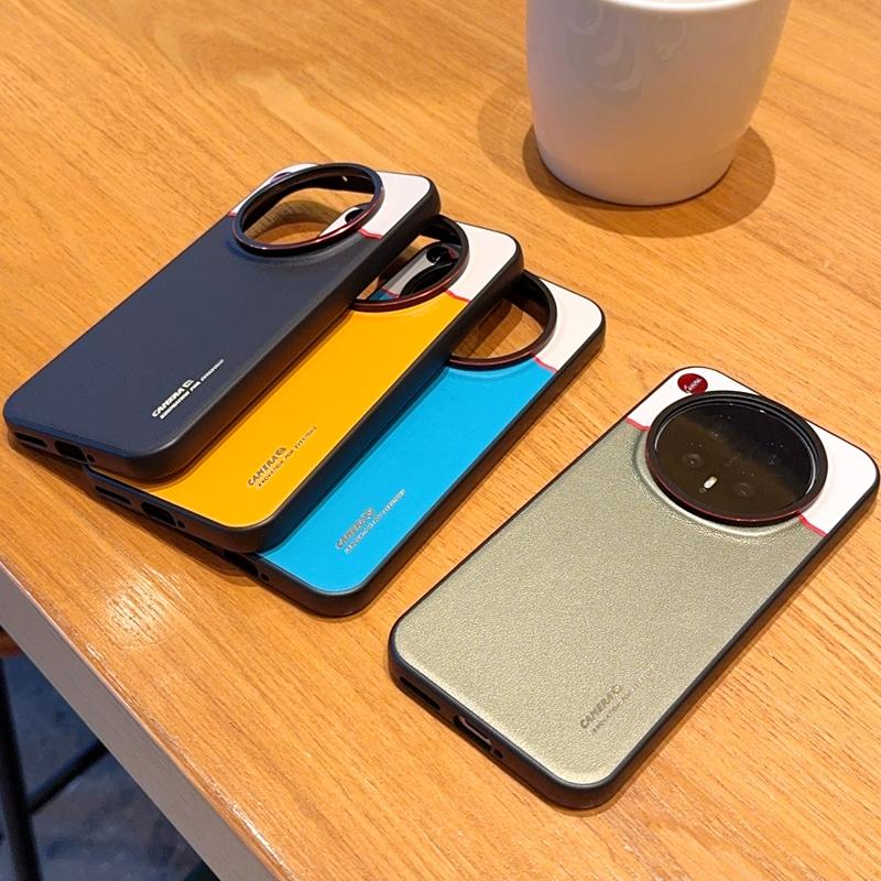 For Huawei Honor Magic8 Magic 8 7 6 Pro RSR Contrast Color Matte Leather Raised Lens Protection Soft Phone Grip Back Case Cover