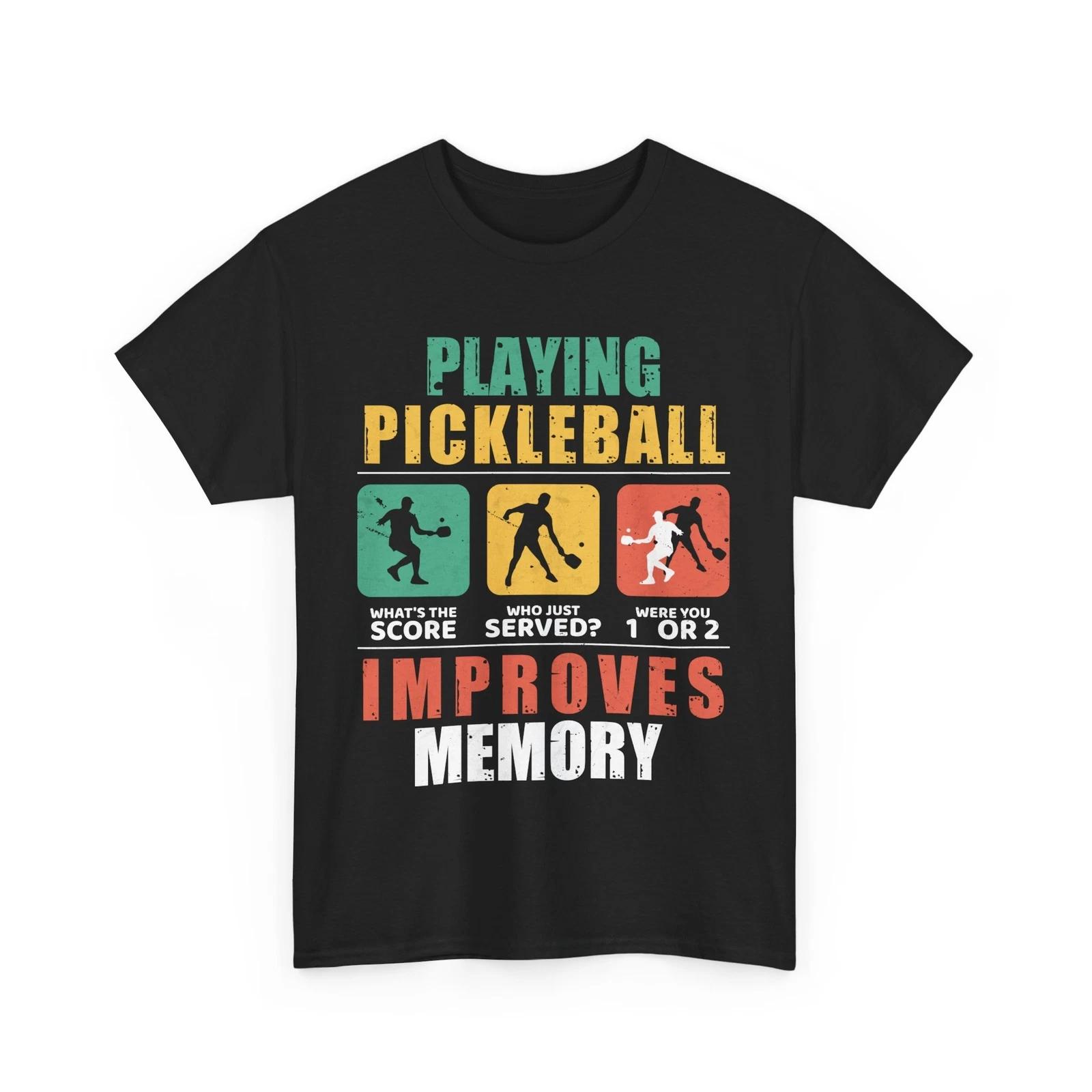 Pickleball Shirt, Playing Pickleball Improves Memory T-shirt, Sports Tee 2XL