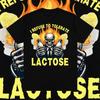 25/26 Laktosetoleranz Lustiges Meme Muster T-Shirt, Retro Hip-Hop Damen Kurzarm Freizeit 100% Reine Baumwolle Bedrucktes T-Shirt