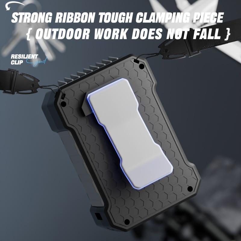 Portable Waist Clip Fan, 10000mAh Personal Rechargeable Neck Fan, Strong Airflow, 5 Speed, Hand Free Battery Operated Belt & Necklace Fan