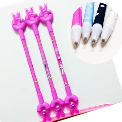 3 pezzi Penne Gel di Plastica Carine Kawaii Adorabile Penna Coniglio Cartone Animato Per Bambini Scrittura Regalo Cancelleria colore casuale accessori ufficio
