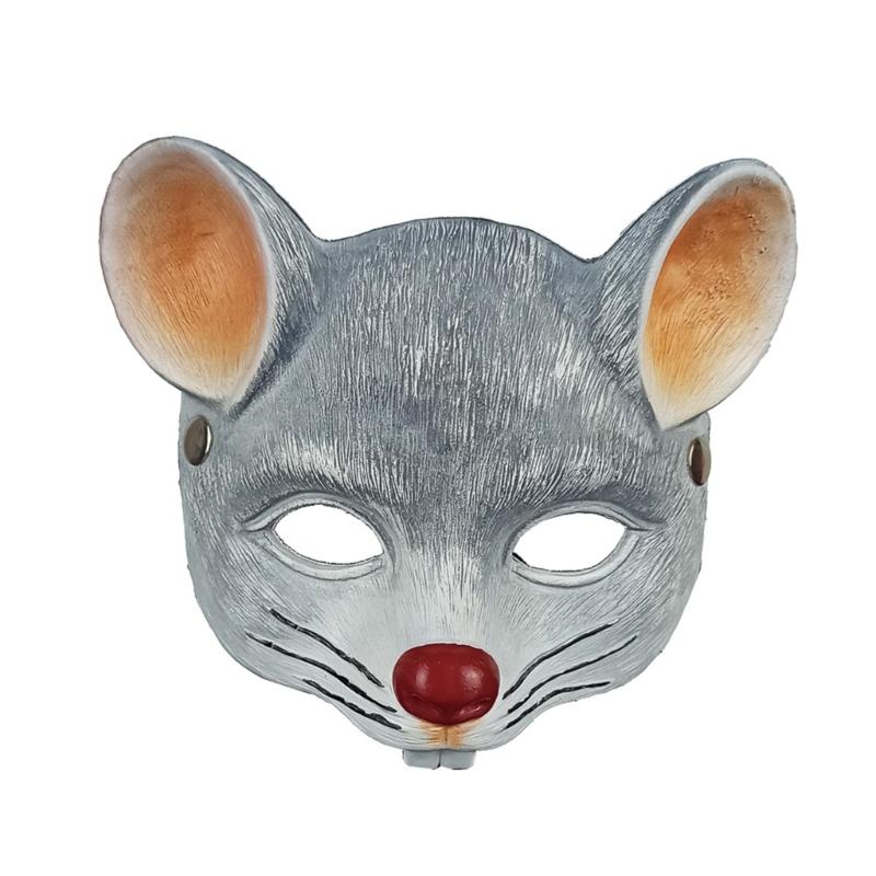 PU Foam Mouse Mask Halloween Animal Mask For Adult Kid Halloween Cosplay