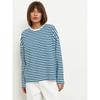 T-shirt da donna a maniche lunghe minimalista, tessuto morbido di alta qualità, silhouette ampia e squadrata per il comfort di tutto il giorno
