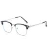 Ultra-light Half-Frame Metal Glasses: Anti-Blue Light, Retro Transparent Design for Men and Women