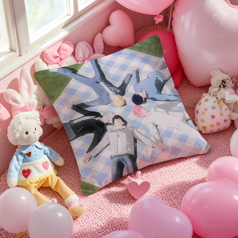 Kpop P-PLAVE Cushion Cover Pattern Printed Pillowcase for Living Room Sofa Cushion Cover & Bedroom Decor