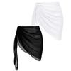 2PCS Soft Beach Sarongs Chiffon Beach Cover Up Skirt Elegant Sarong Wrap Skirt  for Women